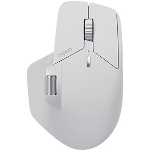 Trådlös Mus - RAPOO - MT760L - 4000 DPI - Ergonomisk - Uppladdningsbar - Grå/Vit Grå Vit