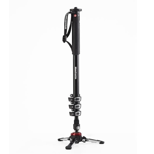 MANFROTTO MVMXPROA4 foto monopod - D-rör, Quick Power Lock, FLUIDTECH kompatibel - Svart