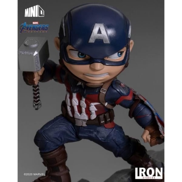 Captain America Marvel's Avengers Figur - IRON STUDIOS - Mini Co. Deluxe - PVC 15 cm svart