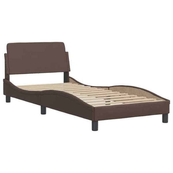 vidaXL Dover sängram brun 90x200 cm konstläder 373120