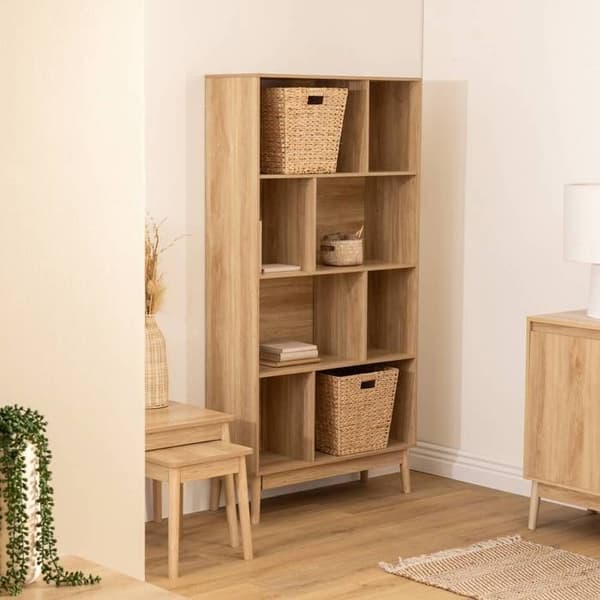 Set med 2 Abana sidobord i ljust trä - 5five beige