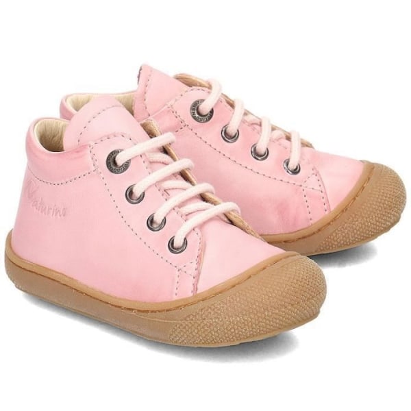 Sneakers - NATURINO - Cocoon - Baby - Rosa - Spetsar - Läder - Platta Rosa 22