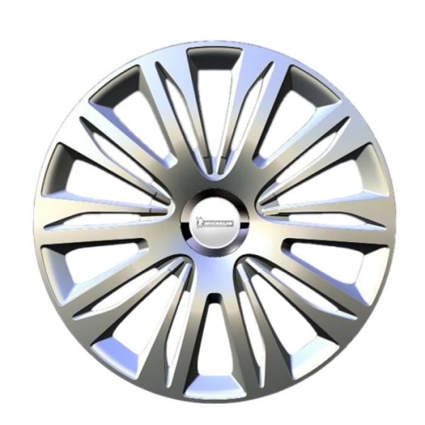 MICHELIN 4 navkapslar 15" Chrome NVS42 Metallisk grå