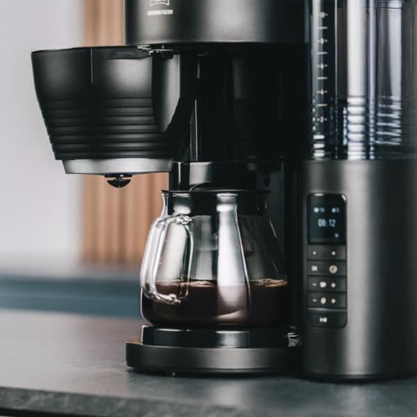 Filterkaffebryggare - Melitta - AromaFresh Glass Pro X - 10 koppar - Keramisk kvarn - Programmerbar