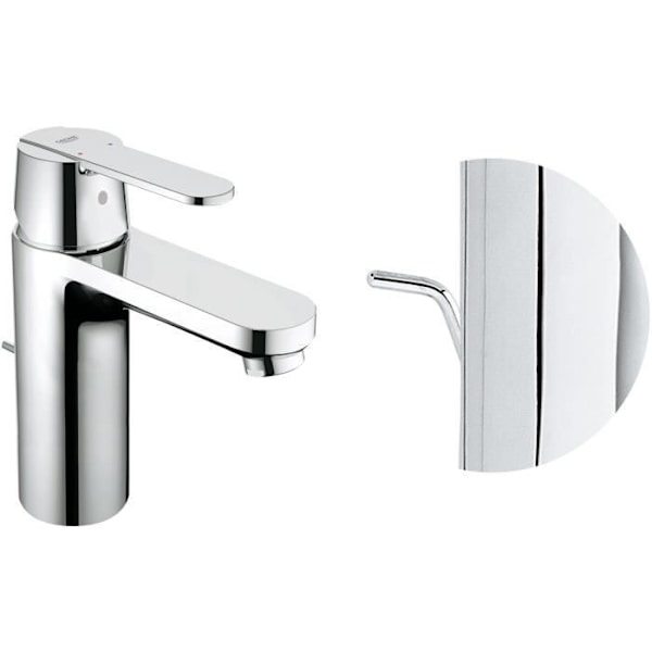 GROHE Get tvättställsblandare, popup-avfall, medföljande sil, vattenbesparande luftare, M-storlek, 23454000 Pengar
