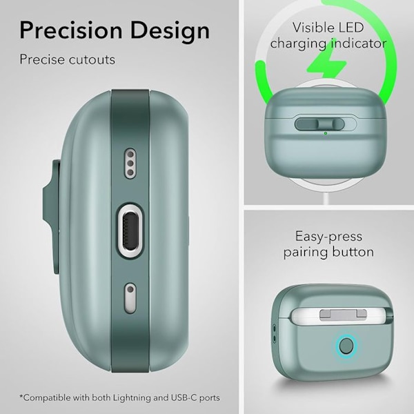 Coque för Apple AirPods 4 - ESR Pulse Magnetic HaloLock - Vit