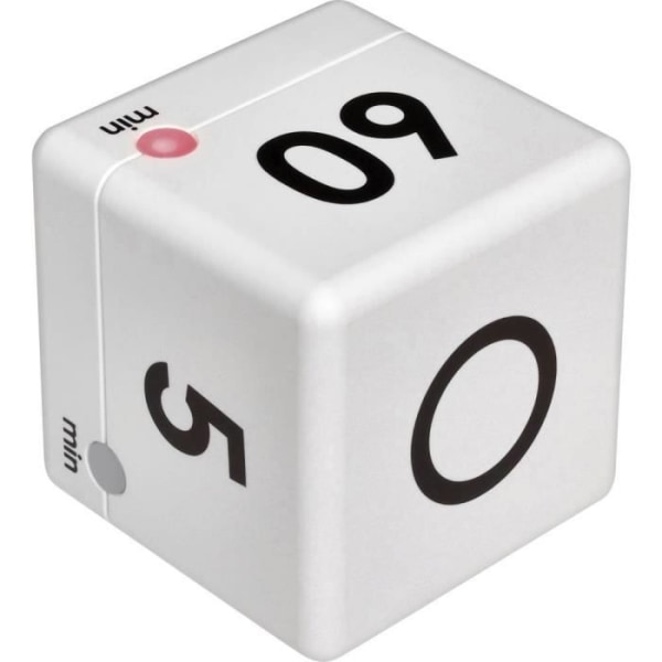 Timer - TFA DOSTMANN - Timer Cube 38.2032.02 - Vit - 60 min - 4 larm Vit