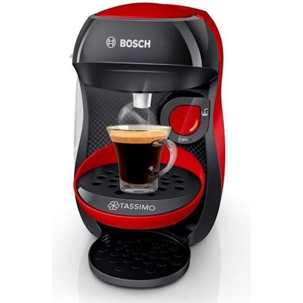 Multidrink kaffemaskin - BOSCH - TASSIMO - T10 HAPPY - Röd och antracit