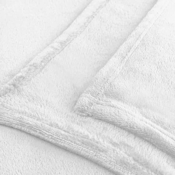 Fleece Mikrofiber Pläd 70 x 150 cm Vit Ecru
