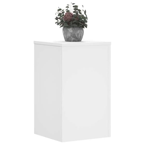 vidaXL Stöd för växter 2 st vit 30x30x50 cm ingenjörsträ, blomstöder, krukstöd, stöd för 852915
