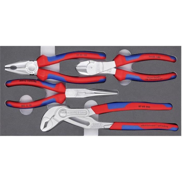 Tångsats - KNIPEX - 00 20 01 V17 - Metall - Röd - Tångsats