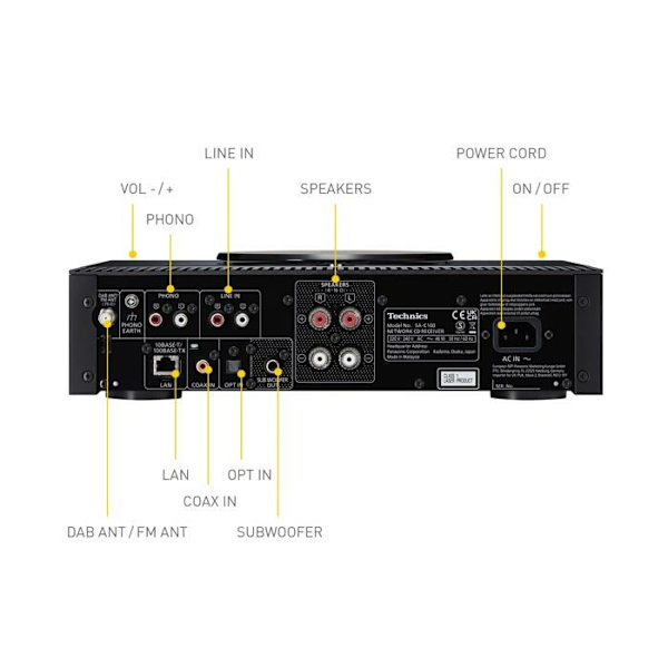 Technics hifi-förstärkare - SA-C100EG-K