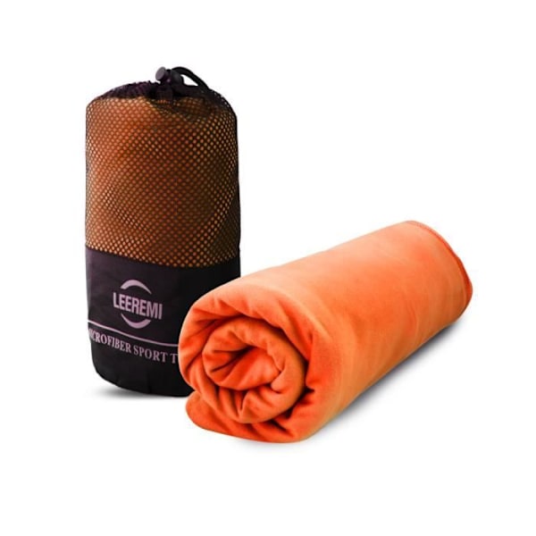 Orange färg Mikrofibersporthandduk Bärväska ingår Ultraabsorberande och ultrakompakt Sammansättning 90 % polyester och orange