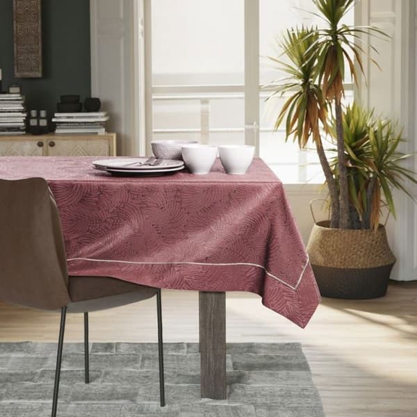 Bordduk - Gaia - 110x140 cm - Växtrosa - Fläckavvisande polyester rosa