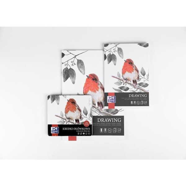 Oxford ritpapper - 400166122 - Block med 25 ark, 200g, limmat på långsidan