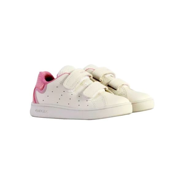 Basket med Kardborre Junior Geox Eclyper - Vit/Rosa Vit/rosa 22