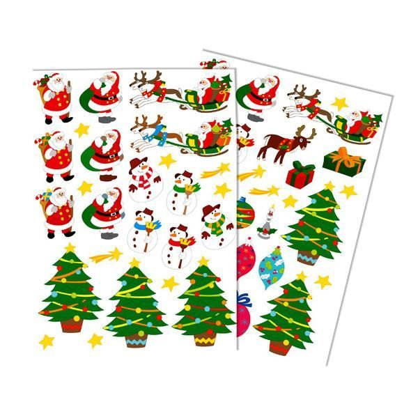 Gommettes Jul - Ej specificerat - 57 delar - 1,2 till 8 cm - Flera färger - Jultema