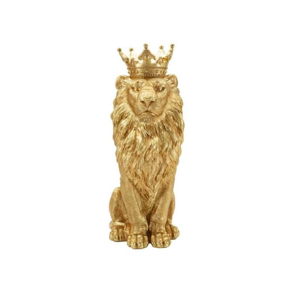 Staty Kung Lejon "Shant" 74cm Guld