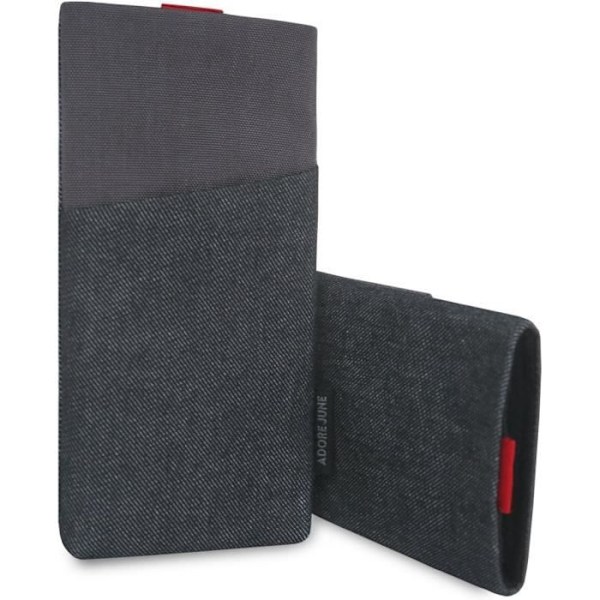 Fodral - Adore June - Clive - Kompatibel med iPhone XR - Grå Denim - Tillverkad i Europa Denim grå