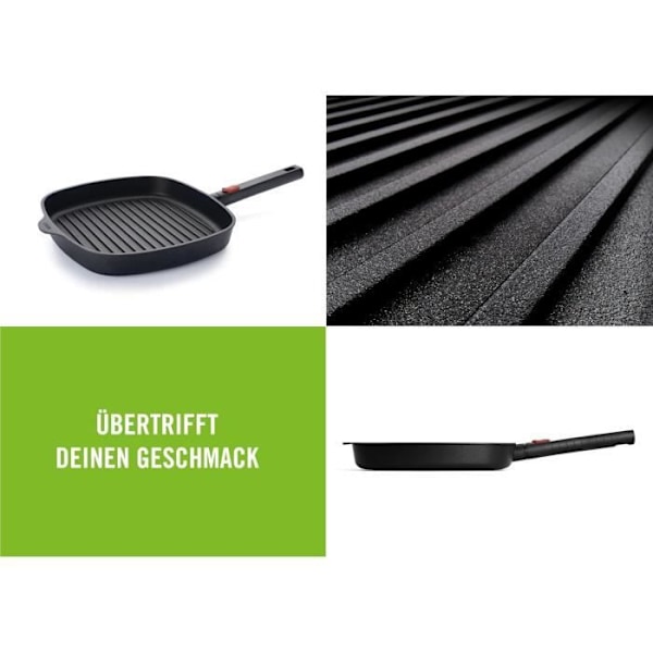 Grillpanna - Woll - Diamond Logic XR - Induktion - 28 x 28 cm - Svart Svart