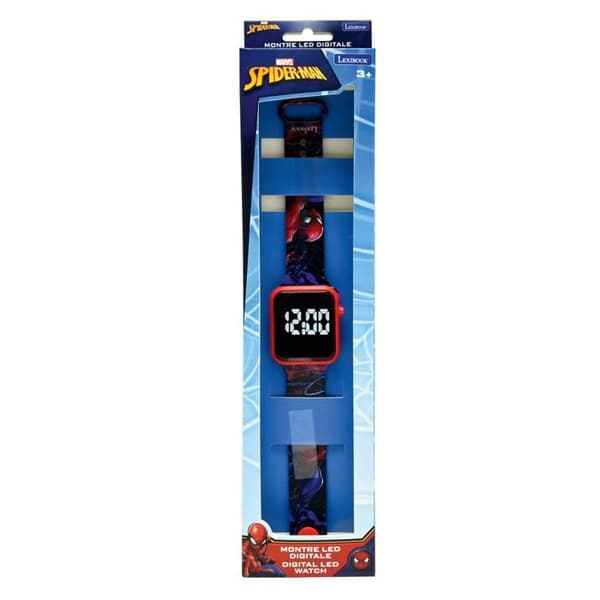 LED-spider-man klocka RÖD