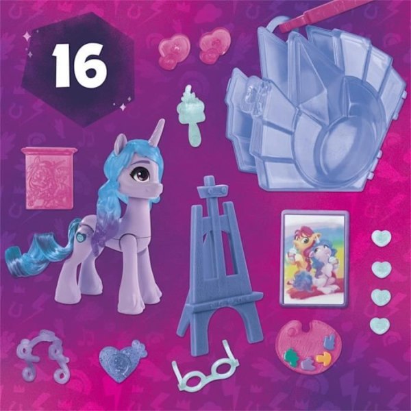 Figurin - HASBRO - Izzy Moonbow - Enhörning - 7,5 cm - Modeaccessoarer Lila