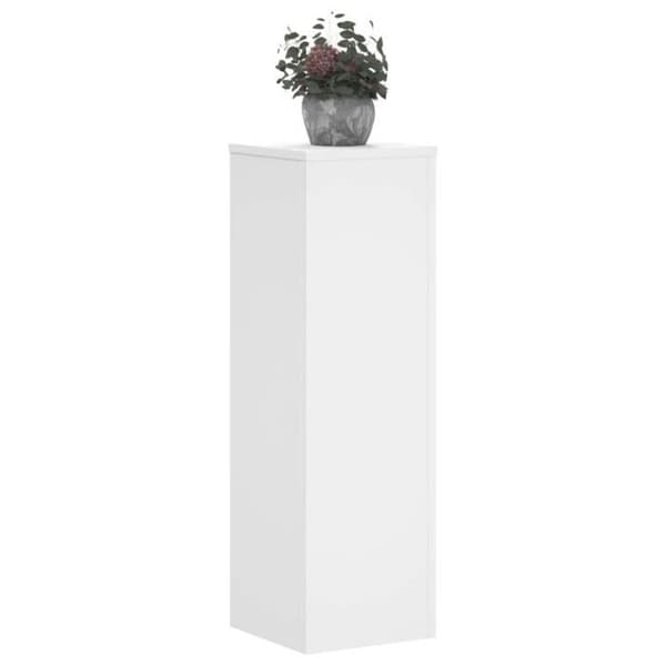 Stöd för växter - Set om 2 - Ingenjörsträ - 25x25x80 cm - Vit Vit