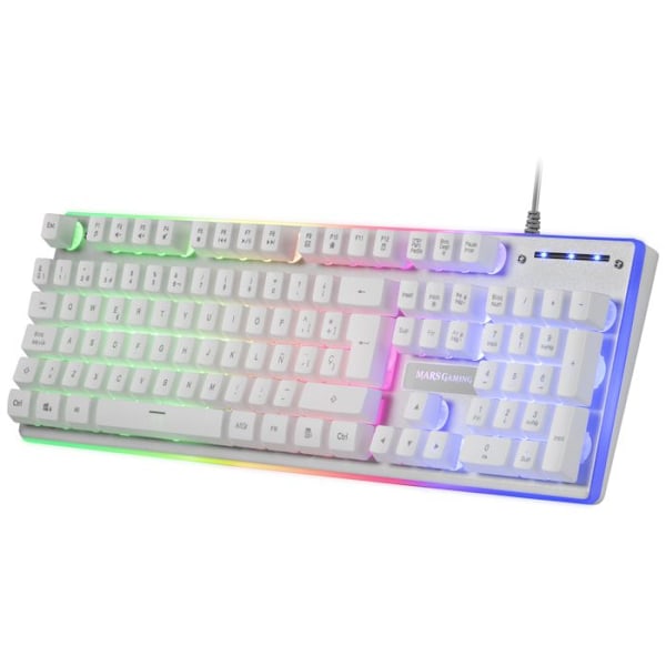 Combo Gaming - Mars Gaming - MCPXWFR - H-MECH Tangentbord - 10K Mus - XXL Vit Musmatta Vit
