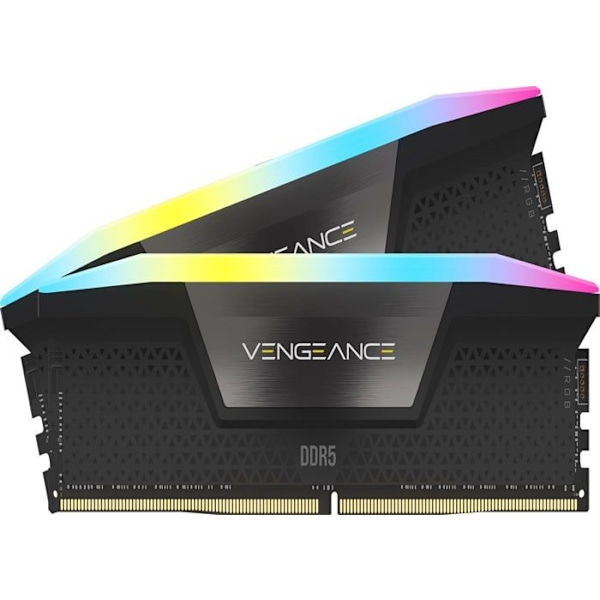 Corsair Vengeance RGB DDR5 64 GB (2 x 32 GB) 5600 MHz CL40 - Svart - Dual Channel Kit 2 RGB DDR5 RAM PC5-44800 - CMH64GX