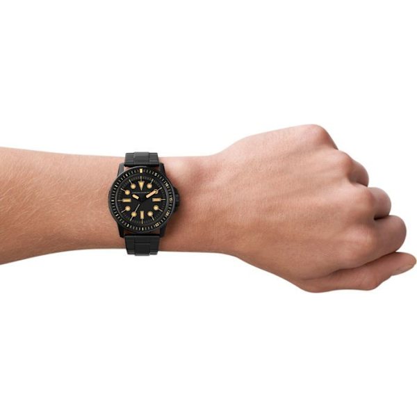Armani Exchange Herrklocka Analog Quartz Rostfritt stål Armband Svart AX1855 Svart