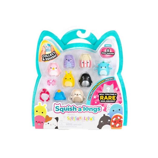 Figur - SQUISH-A-LONG - Squish-a-long Stil 2 W3 - Pack med 8 - För barn - Set
