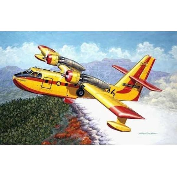 Canadair CL.215 flygplansmodell - HELLER - Skala 1/72 - Gul - Flerfärgad Flerfärgad