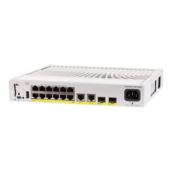- Cisco - Cisco Catalyst 9200CX - Network Essentials - Switch - kompakt - 12 portar - Managed - Rackmonterbar