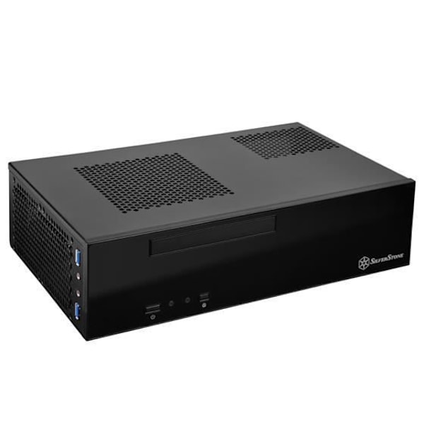 SilverStone SST-ML09B - Milo Silent HTPC Mini-ITX Slim datorfodral, svart