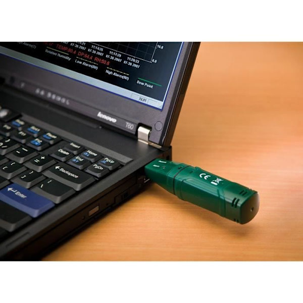USB fuktighet-temperaturlogger - EXTECH - RHT10 - Hög noggrannhet - Lätt att använda - Kompakt