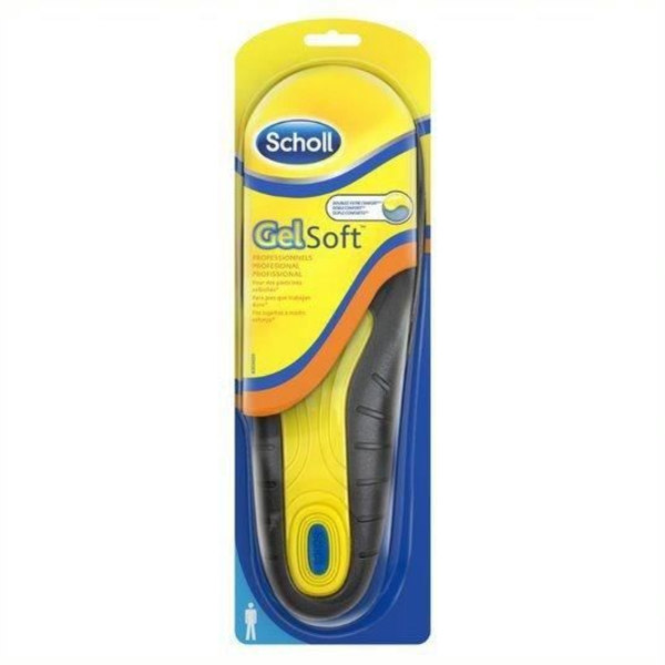 SCHOLL Professional Comfort Soft Gel-innersula för män svart och gult