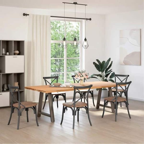 vidaXL A-formade matbordsben, 2 stycken, 80 x (72-73) cm, stål 4012859
