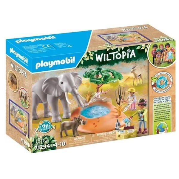 PLAYMOBIL 71294 Upptäckare med savanndjur, Wiltopia, Med 1 elefant och djur, Från 4 år Flerfärgad