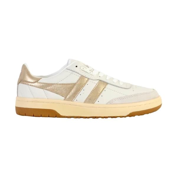 Basket Cuir Gola Falcon Mirror - Vit/Guld Vitt/guld 38