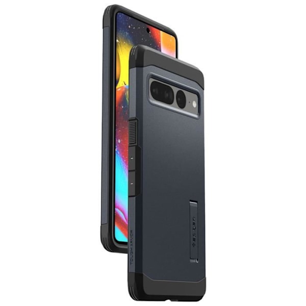 Coque - SPIGEN - Tough Armor - Google Pixel 7 Pro - Dubbel skydd - Silikon och Polykarbonat Blå