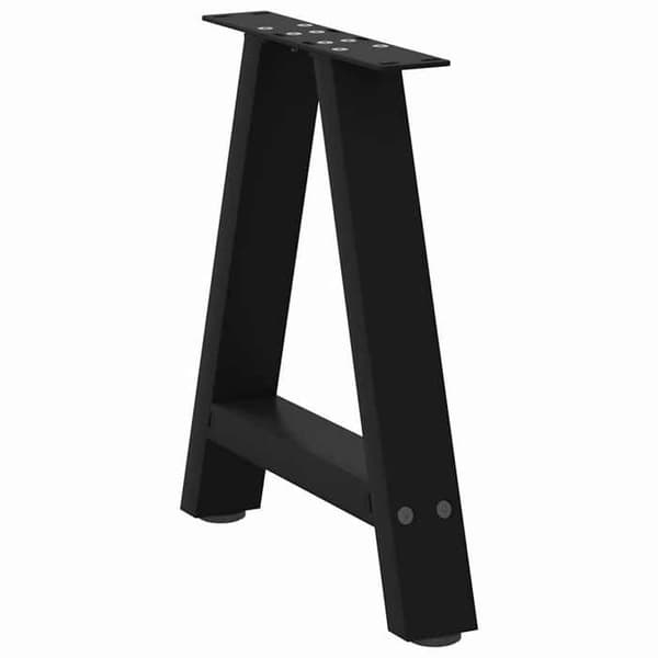 vidaXL A-formade soffbordsben 2 stycken svart 38 x (42-43) cm stål 4012828
