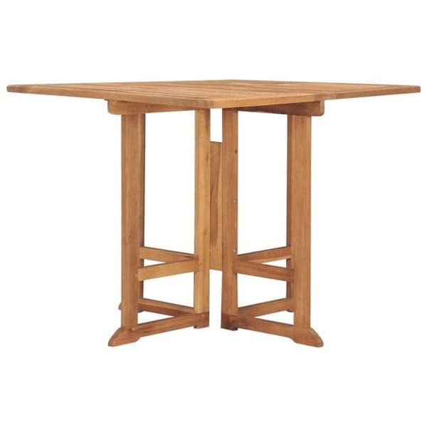 Hopfällbart trädgårdsmatbord - vidaXL - Massivt teak brun