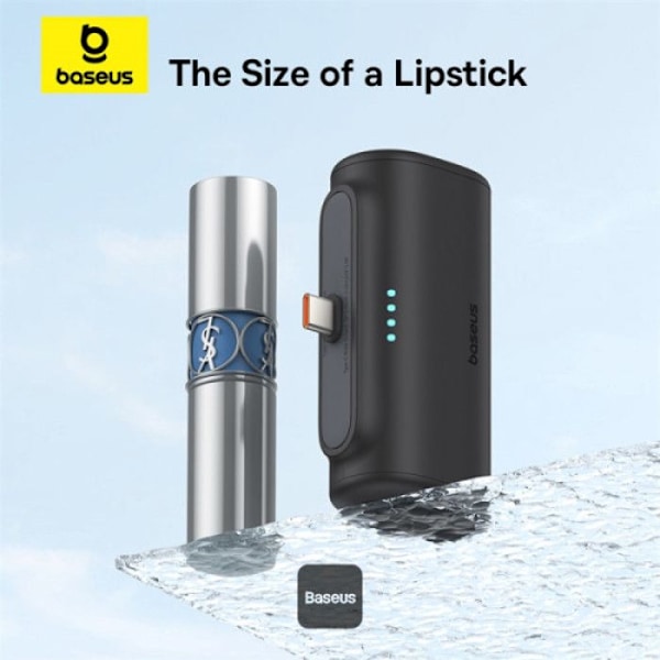 Snabb laddnings externbatteri OS-Baseus Compact Type-C Edition 5000mAh 20W Cluster Svart Svart