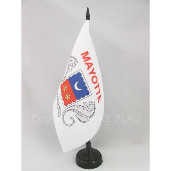 Bordsflagga - A-Ö-FLAGGA - Mayotte - 21x14cm - Polyester - Inomhus