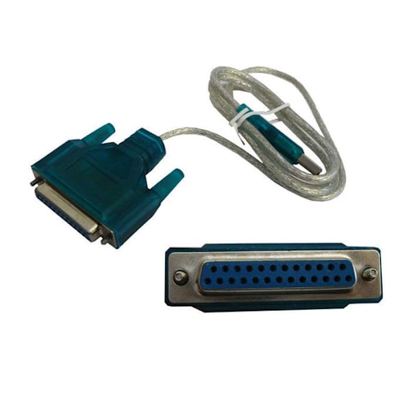 LPT IEEE1284 parallell till USB-omvandlarsladd med hona DB25-uttag. Längd 1,2M