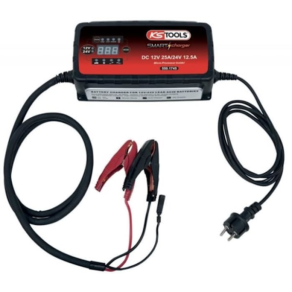 KS TOOLS 550.1745 batteriladdare - 12/24V - 25A/12,5A
