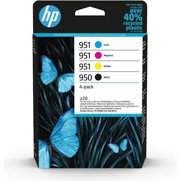 Original HP 950/951 bläckpatroner för OfficeJet Pro 8600 - 4-pack (svart, cyan, magenta, gul)