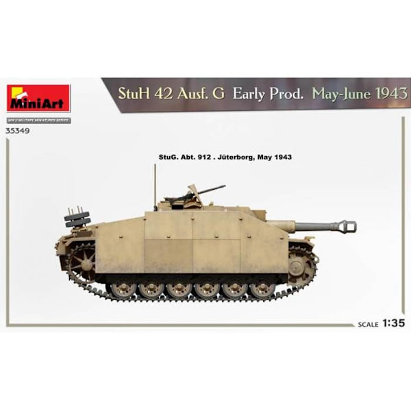 Maquette char - MiniArt - StuH 42 Ausf. G - 1/35 - Plast - Exakta detaljer