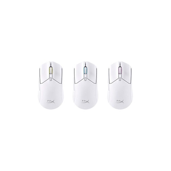 Trådlös mus - HyperX - Pulsefire Haste 2 - 26000 DPI - 6 knappar - RGB Vit