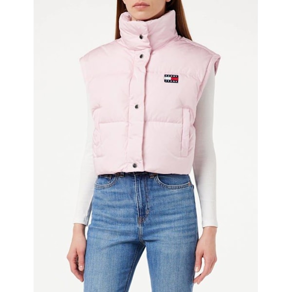 Dunjacka Tommy hilfiger - DW0DW14301 - Tommy Jeans Tjw Badge Crop Vest Down Puffer vadderad Dam Fransk orkidé jag